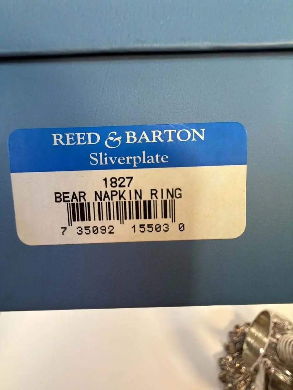 Reed & Barton The 1824 Collection Bear Napkin Ring 1827